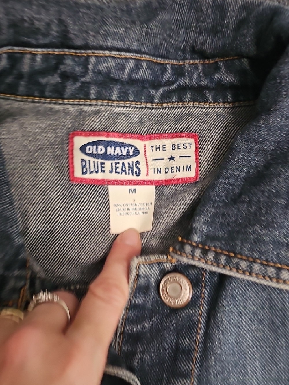 Old Navy Dark Blue Kids Denim Jacket - Picture 3 of 10